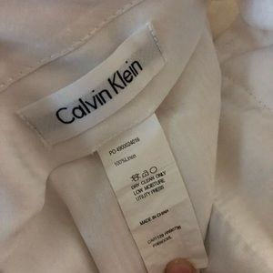 Men’s off white Calvin Klein linen pants 36/32